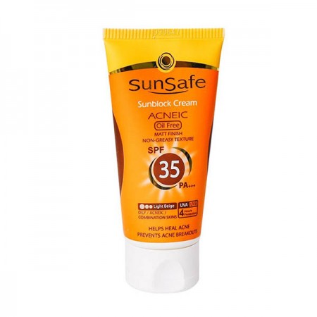 کرم ضد آفتاب فاقد چربی رنگی سان سیف SPF35