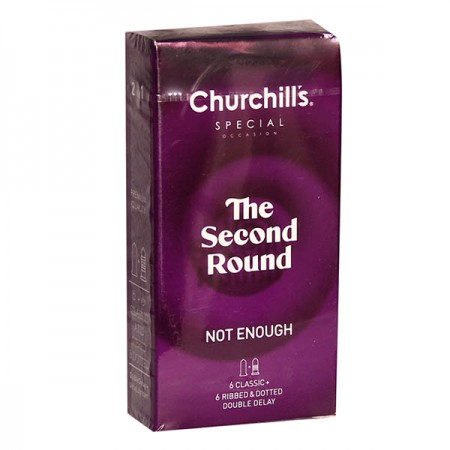 کاندوم ساده و خاردار The Second Round چرچیلز 12 عددی