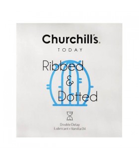 کاندوم خاردار و شیاردار تاخیری چرچیلز با عصاره وانیل 3 عددی