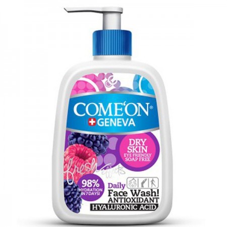 فیس واش کامان مخصوص پوست های خشک- شوینده صورت هیالورونیک